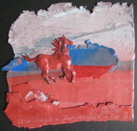 His Delight, Polymer Clay Relief Sculpture, Sara Joseph