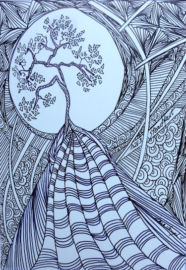 Steadfast 2, Pen and Ink by Sara Joseph