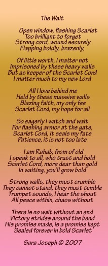 The Wait, poem by Sara Joseph