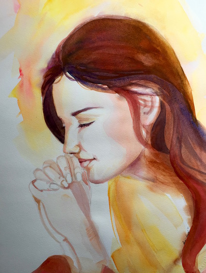 Willing, Watercolor by Sara Joseph